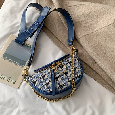 blue DORANMI, роскошная брендовая дизайнерская поясная сумка, Женские поясные сумки, хит, сумка через плечо, на грудь, Женская Лоскутная сумка, Nerka, поясная сумка, BG263 - Цвет: blue