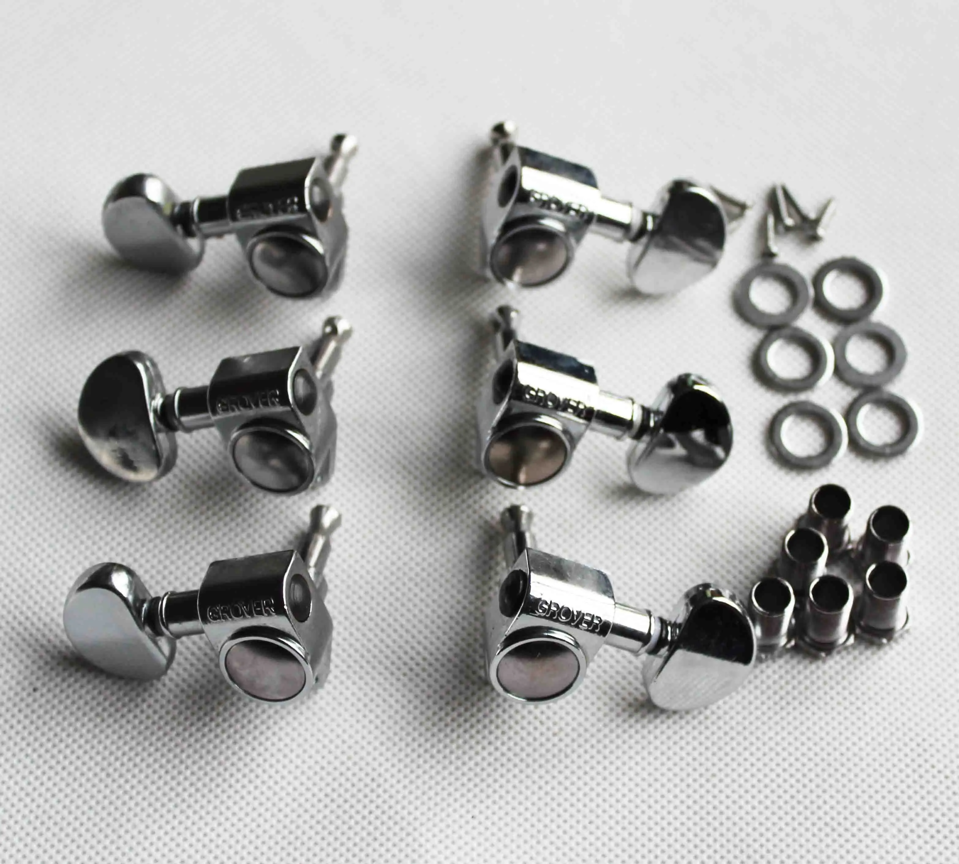 1 set 6 pcs silver diecast guitar machine tuner, guitar tuning pegs