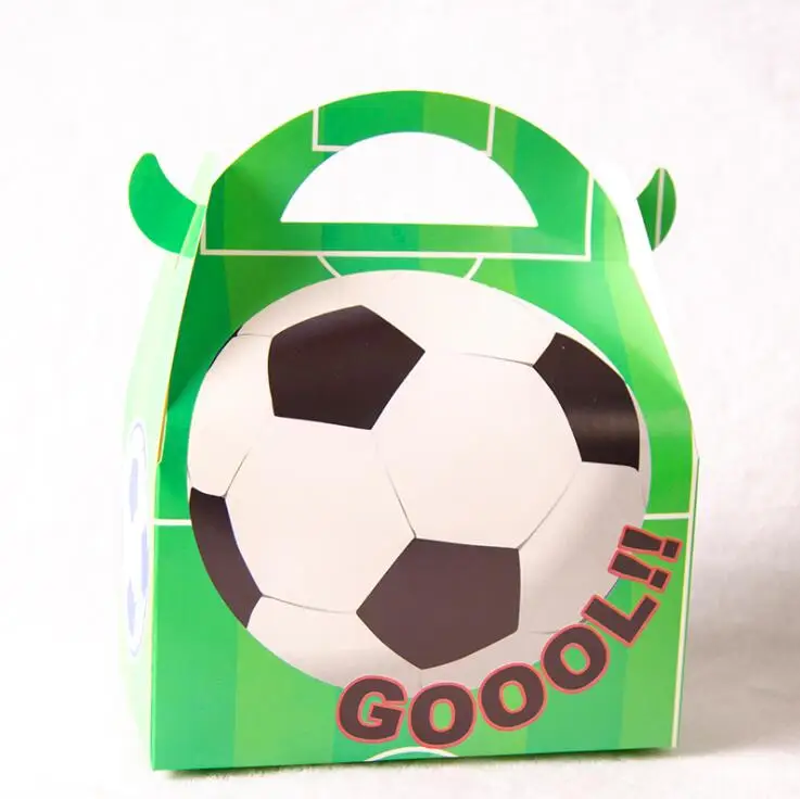 6pcs Box Футбольная тема одноразовая посуда для праздника Зеленый С Днем Рождения вечерние украшения для мальчиков Поклонники для футбола тематические тарелки чашки подарок - Цвет: 6pcs Box