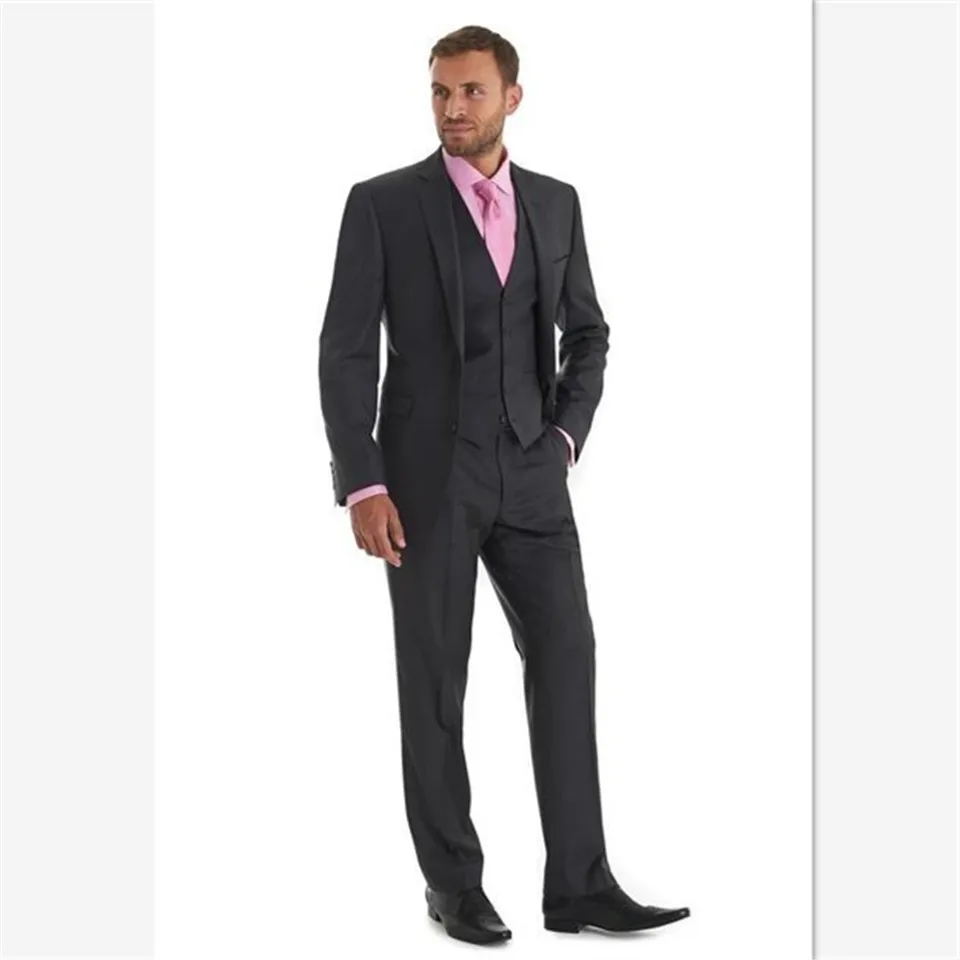 

Custom Made Classic Black Wedding Mens Suits Tailor Groom Business Men Suit (jacket+Pants+Vest) terno masculino costume homme