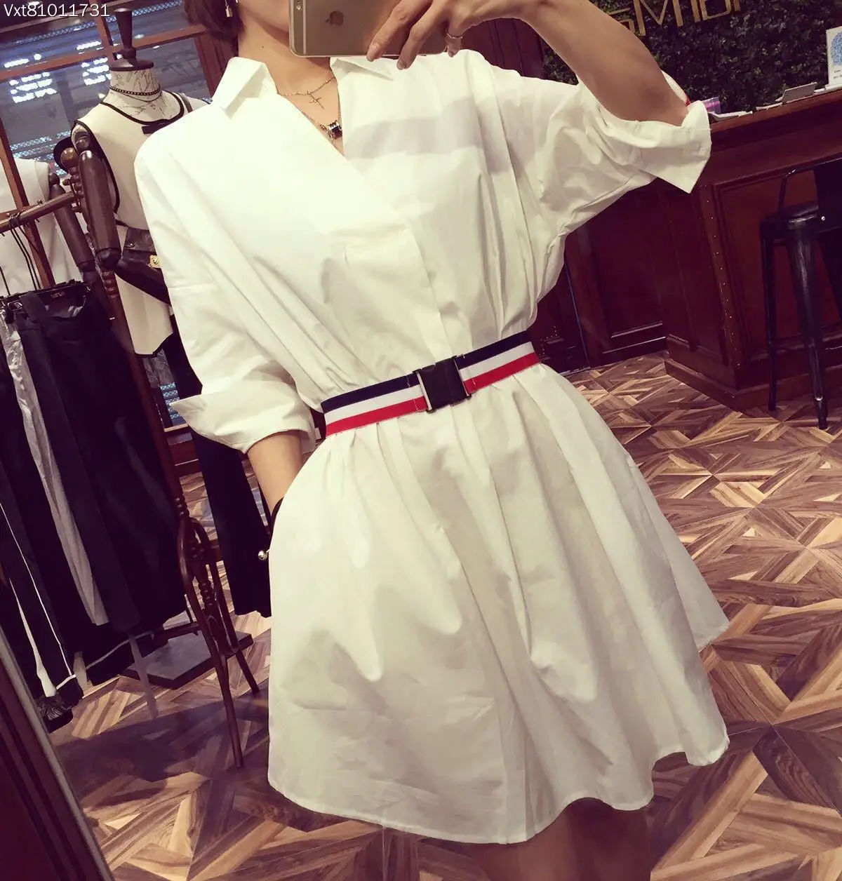 

Women's Plus Size Loose Shirt White Skirt Female Spring2019 New Waist Skirt Blusas Femininas Elegante Womens Tops and Blouses