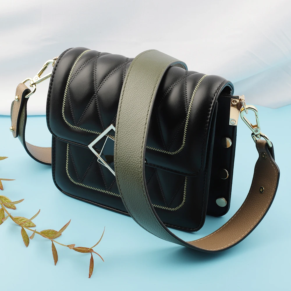 Bag Straps Cow Genuine Leather Belt Shoulder Bag Wide Strap Handbag Handle Replacement Strap Accessory Customized Bag Part Belt