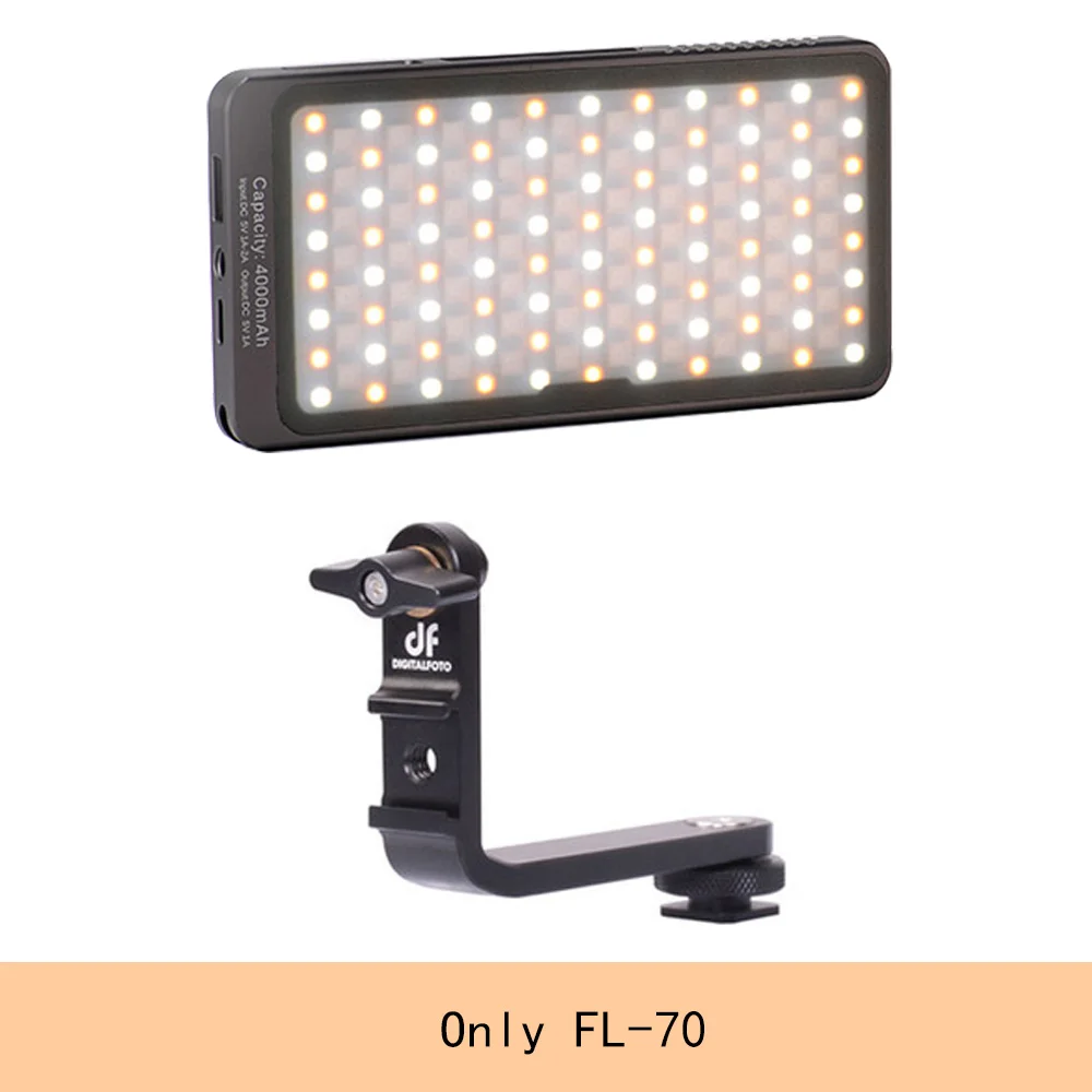 SUNWAYFOTO FL-70 RGB светодиодный свет RGB цвет селфи видео свет камера студийный свет для Canon Nikon sony Фото освещение - Цвет: FL-70addLbracket