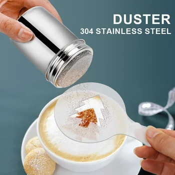 

Coffee Stencils Cappuccino Mold Coffee Printing Stainless Steel Chocolate Shaker Cocoa Flour Barista Tools Kitchen Accessories
