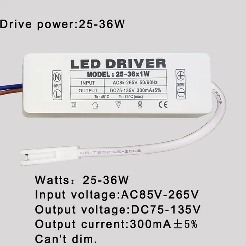 높은 품질 1W 7W 15W 18W 24W 36W 전원 공급 장치 LED 드라이버 어댑터 변압기 스위치 LED 조명 6