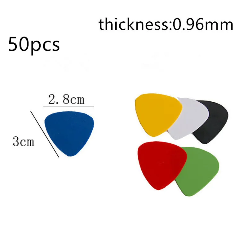 50pcs 50 шт/10 шт 0,46 мм 0,71 мм 0,91 мм акустическая электрическая гитара медиаторы музыкальный инструмент Аксессуары для гитары Прямая поставка - Цвет: 50pcs