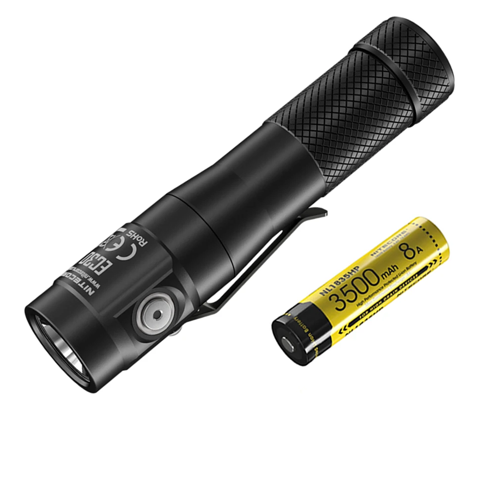 NITECORE EC30 тактический фонарь XHP35 HD max 1800 люмен луч бросок 220 м тактический фонарь Магнитный задний фонарь - Испускаемый цвет: EC30 3500 8A