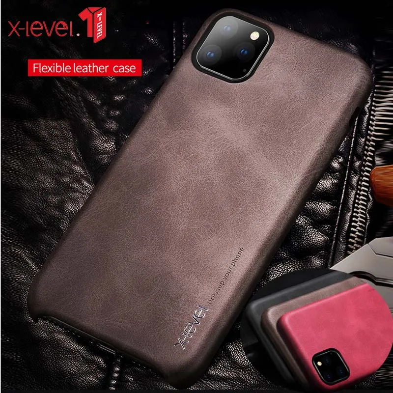 Для iPhone 11 Pro Max чехол, X-Level роскошный винтажный кожаный чехол для iPhone 11 Pro 5,8/6,1 чехол для задней панели Hoesje