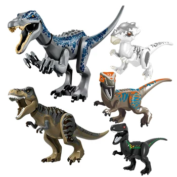 

Jurassic world 2 Dinosaur Heavy Claw Dragon Indominus Rex T-Tex Dilophosaurus building blocks bricks toys for children Christmas