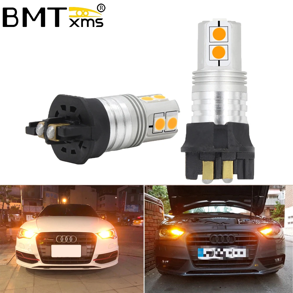 BMTxms 2 шт. Canbus светодиодный PW24W PWY24W для VW Golf CC MK7 BMW F30 i3 3 серии Audi A3 A4 A5 Ford Fusion сигнал