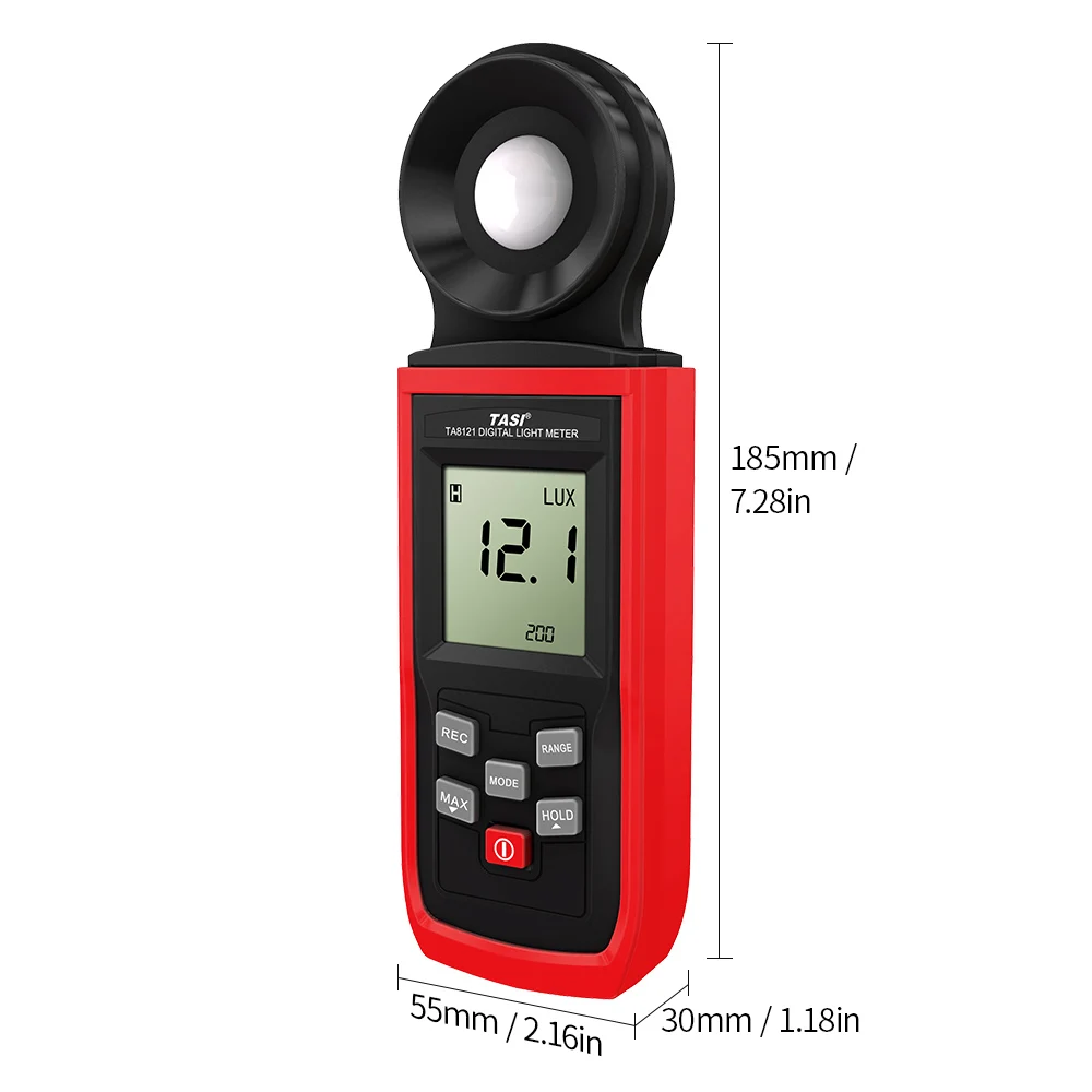 TASI портативный люксовый измеритель, люминометр, Мини цифровой фотометр, люксметр, светильник, осветитель, 0-100000 Люкс с режимом удержания