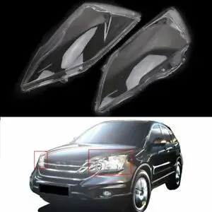 Подходит для Honda CRV 2007 2008 2009 2010 2011 Пара фар Прозрачная крышка из закаленного поликарбоната