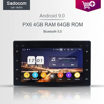 

720P PX6 8" 1 din Android 9.0 Car DVD Player 4GB RAM 8 Core For Toyota HILUX 2016 2017 RDS autoradio Glonass Navi Car radio