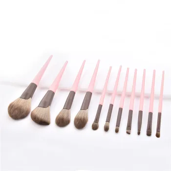 

11pcs/set makeup brush professional pink handle for Foundation Powder make up brushes brochas maquillaje beauty tools T11022