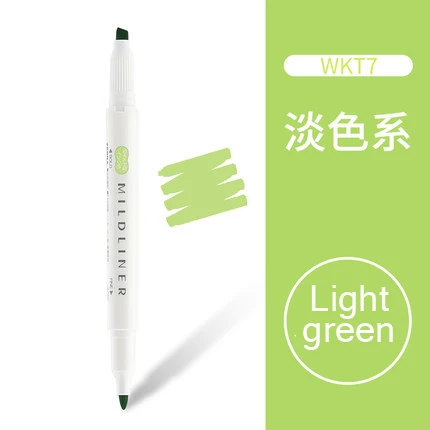 Light green 1 шт. лампа Зебра цвет высокий светильник er двойная головка mark WKT7 высокое качество чернил не легко проникает, не повреждая глаза - Цвет: Light green