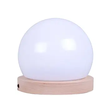 

Dormitory Artifact Dimmable Network Red Table Lamp Room Decoration Atmosphere Lamp Beech Base Led Ball Lamp Usb