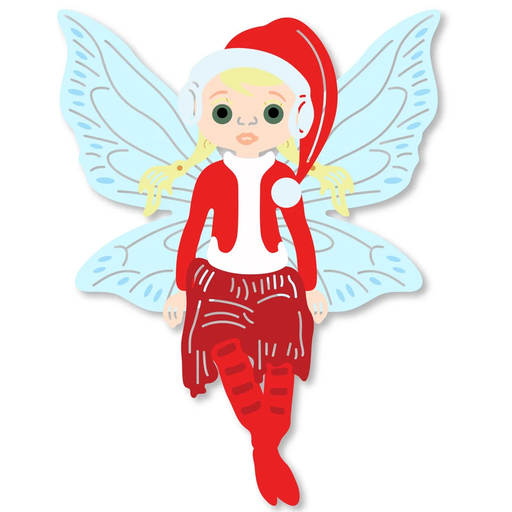 

Estel Christmas Fairy Etched Metal Cut Die Stencils Template For DIY Scrapbooking Embossing Paper Card Making Decorative Craft