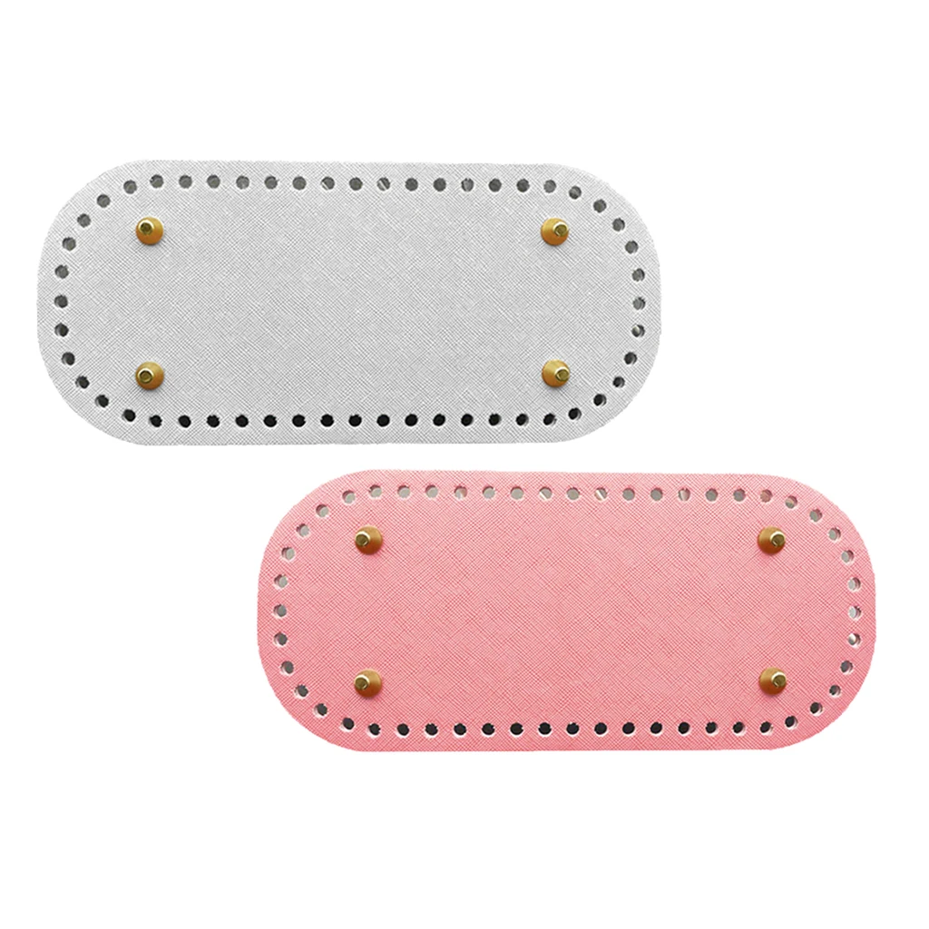 2x Leather DIY Knitting Bags Bottom Mat Pad Bag Shaper Cushion Pad Insert Replacement Bag Making Accessory 2x Leather DIY Knitting Bags Bottom Mat Pad Bag Shaper Cushion Pad Insert Replacement Bag Making Accessory