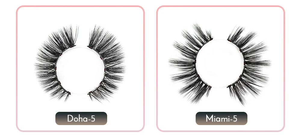 Conjunto de Cílios Magnéticos e Eyeliner Magnéticos com 5 Novo Cílios Natural Longo Personalizado Caixa Extensão 2 Par Ímã 5 2 par cílios magnéticos com 5 ímã