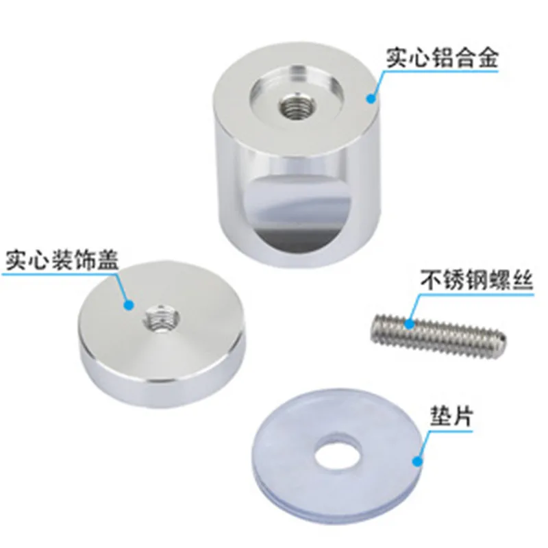 Aluminum alloy single hole glass door handle wine cabinet handle glass door shower