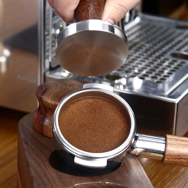 58mm Bottomless Coffee Portafilter Stainless Steel Double Ear Espresso Machine Handle Universal Wooden E61 Tools | Дом и сад
