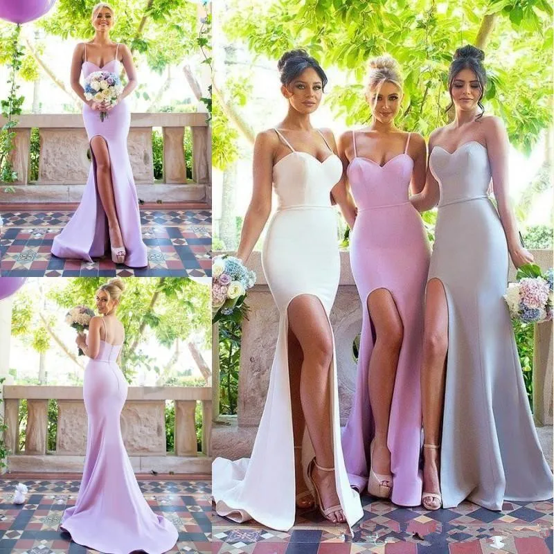 

Sexy Bridesmaid Dresses 2020 Long Mermaid Sweetheart Backless Wedding Party Prom Dresses Formal Occasion Graduation Dresses