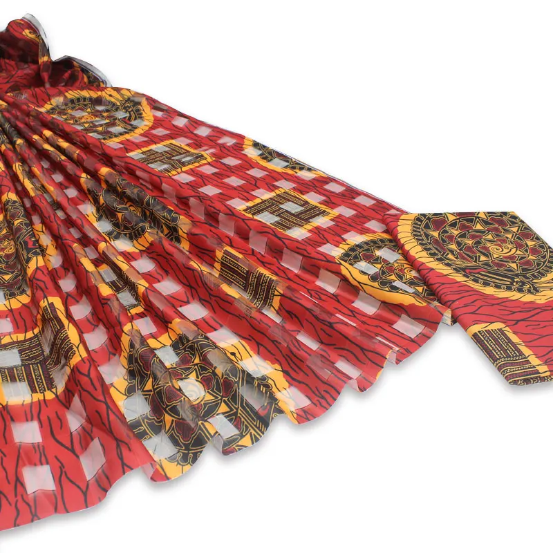 

pure silk fabric organza fabric Fashion african wax print fabric Ribbon meterial 3+3yards organza ribbon silk for dress