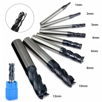 

45 degree End Mill 4 flutes Cutter CNC Drilling HRC50 Replacement Accessories