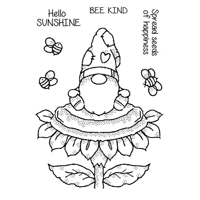 2021 New Christmas Gnome and Animal Pattern Clear Stamps Set For Making Dwarf Greeting Card Scrapbooking No Metal Cutting Dies 