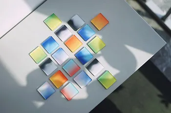 

Simple gradient color refrigerator stickers magnets shooting props