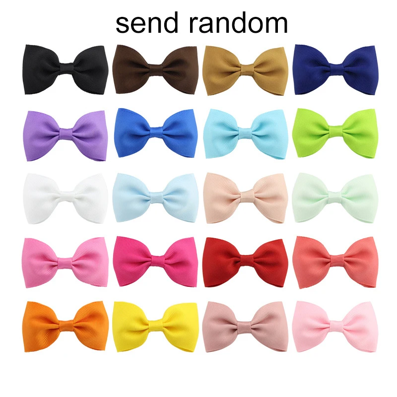 2020 модный бутик ручная работа Красочные Твердые ленты корсажные волосы бант с