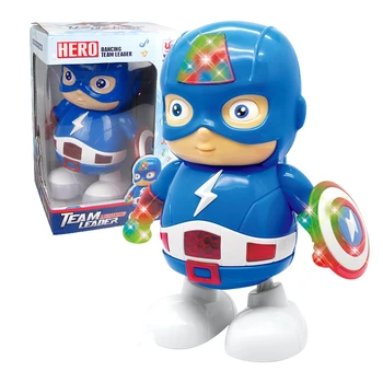 

Dance Captain America Action Figure Toy LED Flashlight with Sound Kids Gift