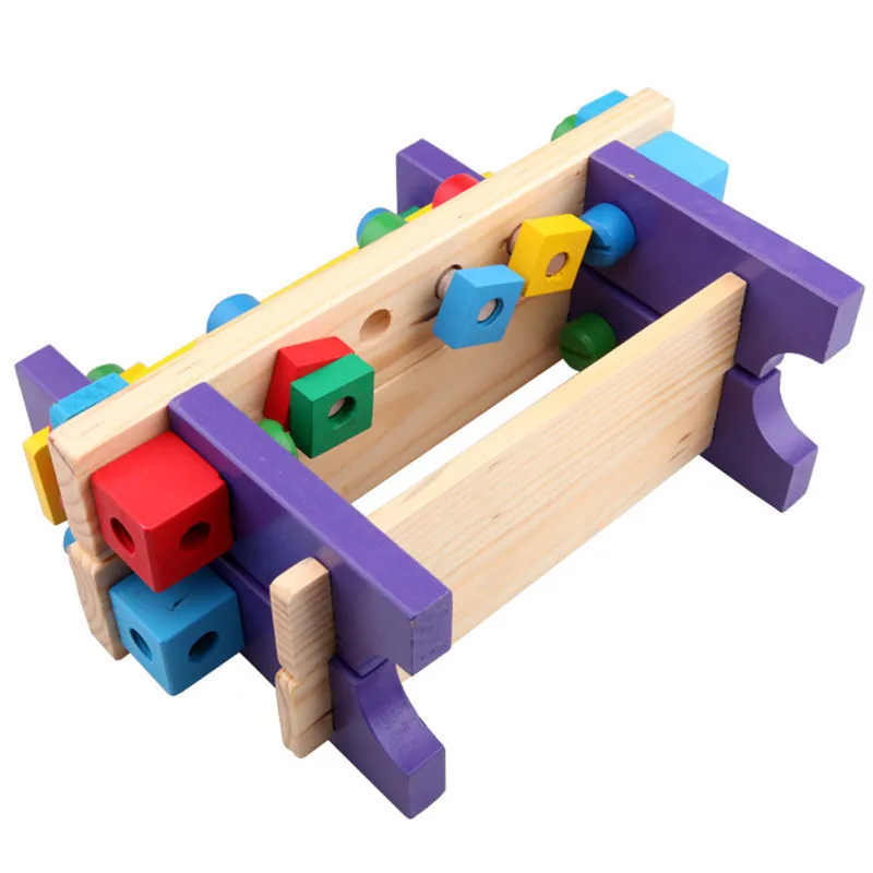 Детская Мужская деревянная модель стол для инструментов 3-6 лет гайка комбинация игровой дом руки на наращивание потенциалов развивающая игрушка