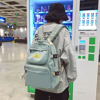 

Large-capacity simple tooling wind bag tide male schoolbag female high school student college student computer backpack