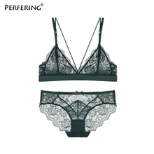 Perfering, сексуальное кружевное нижнее белье, наборы, тонкая чашка, женское нижнее белье, высокое качество, комплект с бюстгальтером, бренд BH, нижнее белье, женский бюстгальтер и трусики, набор