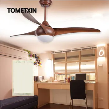 

52 inch Retro Ceiling Fan lights Vintage With Light Remote control DC Dimming Ventilador De Techo LED Bedroom fans
