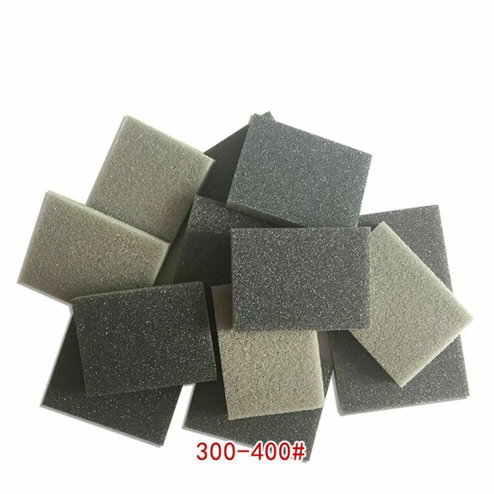 20Pcs Sponge Sanding Block Wet Dry Grinding Sandpaper 300-400 500-600 800-1000 1200-1500 Grit Polishing Pads Abrasive Sand Paper