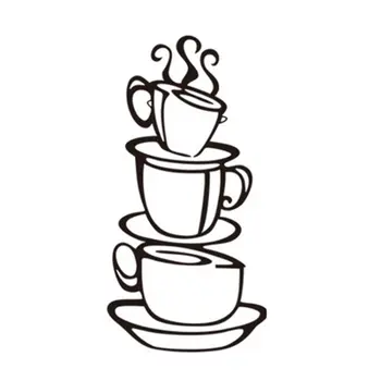 

Super Z Outlet Black Coffee Cup Silhouette Metal Wall Art For Home Decoration, Java Shops, Restaurants, Gifts