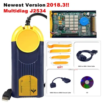 

Newest V2018.3 MultiDiag J2534 Diagnostic tool best quality interface OBD2 Device Multidiag J2534 in stock