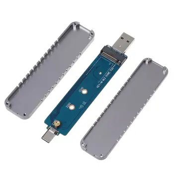 

NVMe M.2 Enclosure NVMe SSD to USB 3.1 Type-C and Type-A Adapter Converter for M.2 PCI-e (M Key) SSD
