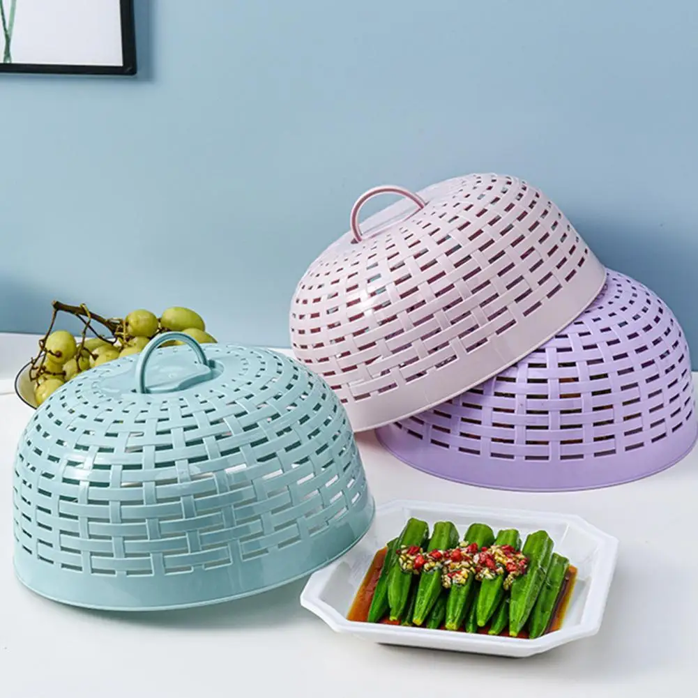 Mesh Dome Food Cover Round Splatter Screen Anti-flies Foldable