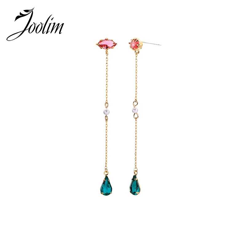 

Joolim High End Fine Jewelry 925 Sterling Post Copper Glass Earring Delicate Earring for Women
