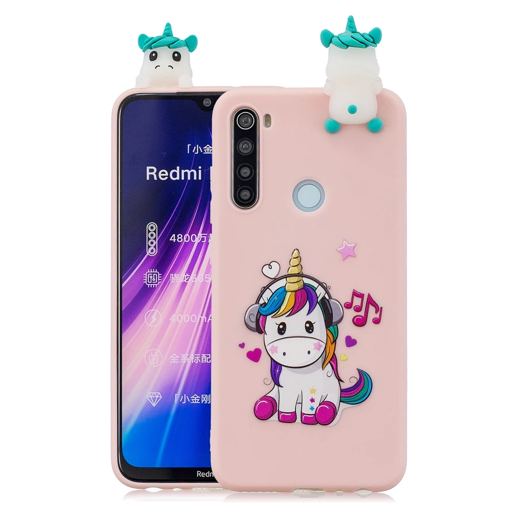 Redmi 8 8A Xiaomi Redmi Note 8T чехол 3D Kawaii панда Единорог силиконовый мягкий чехол для Funda Xiaomi Redmi Note 8 Pro Чехол для женщин - Цвет: 9