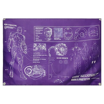 

Iron Man Home Decor Printed Tapestry Wall Hanging Polyester Hollywood Movie Poster Flag Banner Blanket Tapestry Wall Stickers