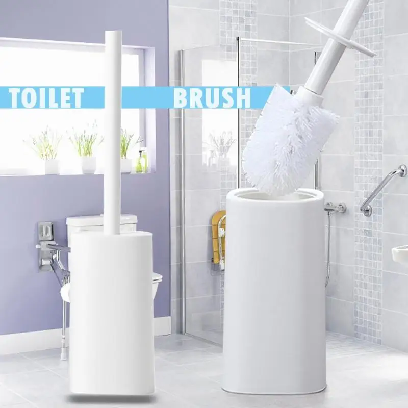 Household Long Handle Toilet Brush with Holder Bathroom Cleaning Brushes