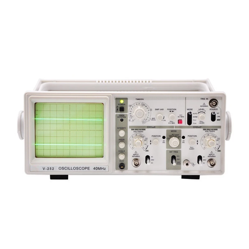 

20Mhz Analog Oscilloscope with 6" CRT 2 Channels 2 Tracing Dual Channel Oscilloscope V-252 Portable Oscilloscope