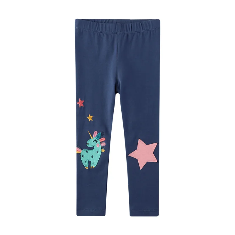 Girls Leggings 100% Cotton Girl's Trousers Fille Girls Pants Skinny Print Cartoon Pattern Kids Children Leggings Trousers KF083