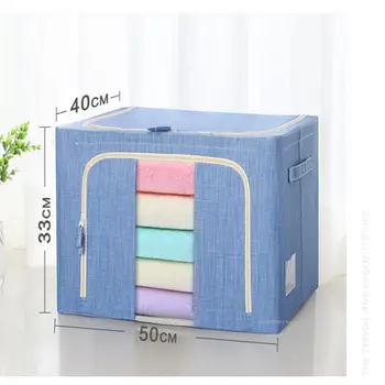 

65L High capacity Multifunction Foldable clothes storage box for Socks quilt Cosmetics kid toys Storage bin Wardrobe with Covere