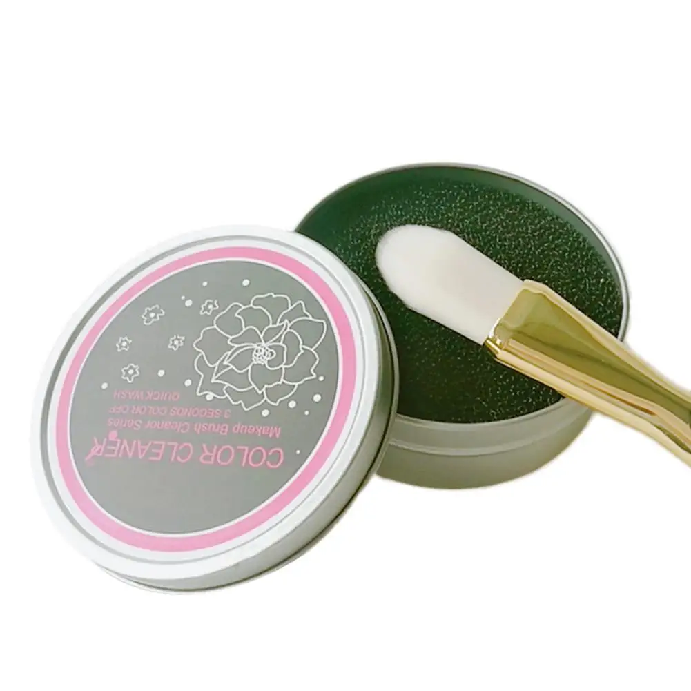 Sponge Cleaning Box Cosmetic Brush Cleaner Makeup Brush Cleaner Tin Box