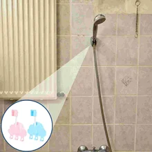2 szt Uchwyt regulowany uchwyt prysznicowy stojak mocujący tanie tanio NONE CN (pochodzenie) Holder Bathroom Shower Rack Shower Fixing Base Bathroom Shower Bracket Bathroom Supply